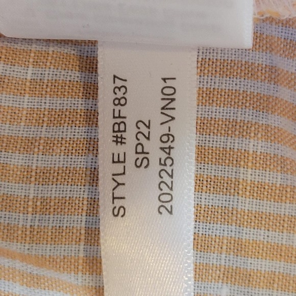 EUC J. Crew Peach Striped Tunic Top size XXL - Picture 7 of 8